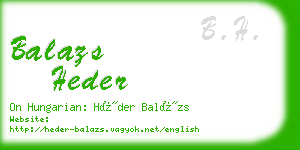 balazs heder business card